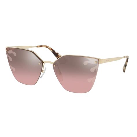 Prada Pink Gold Catwalk Sunglasses PR 68TS Size 63